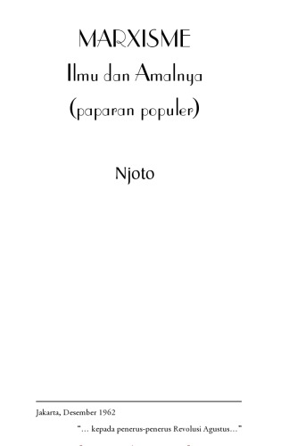 Marxisme : ilmu dan amalnya