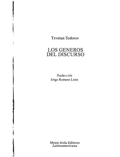 Los Géneros del discurso