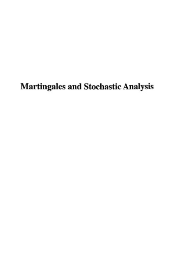 Martingales And Stochastic Analysis