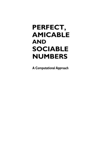 Perfect, Amicable and Sociable Numbers