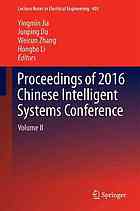 Proceedings of 2016 Chinese Intelligent Systems Conference