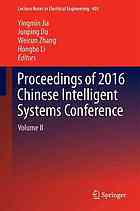 Proceedings of 2016 Chinese Intelligent Systems Conference