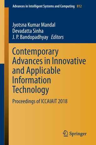 Contemporary Advances in Innovative and Applicable Information Technology Proceedings of ICCAIAIT 2018