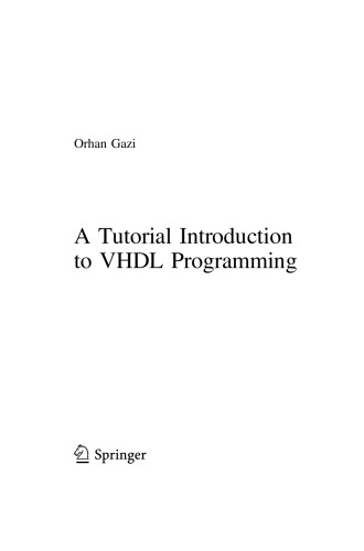 A Tutorial Introduction to VHDL Programming