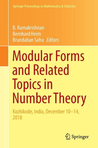 Modular Forms and Related Topics in Number Theory : Kozhikode, India, December 10-14, 2018