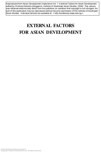 External factors for Asian development