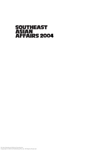 Southeast Asian Affairs 2004