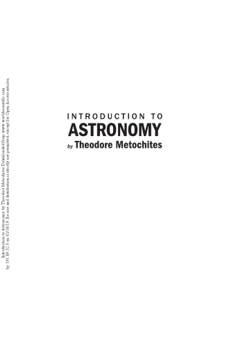 Introduction to Astronomy by Theodore Metochites