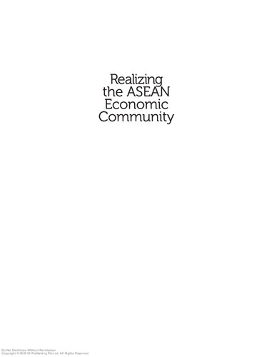 Realizing the ASEAN Economic Community