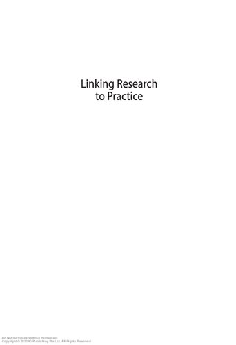 Linking Research to Practice