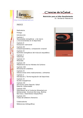 Nutricion Para El Alto Rendimiento