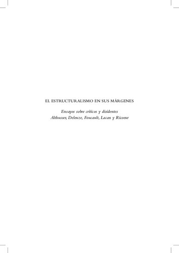 EL ESTRUCTURALISMO EN SUS MARGENES