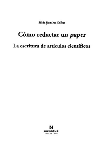 Cómo redactar un paper