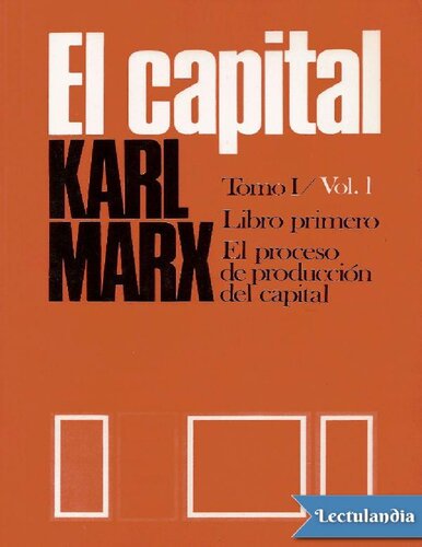 El capital, vol. 1. El proceso de producción del capital.