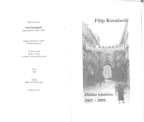 No pasaran : zbirka tekstova, 2007-2009