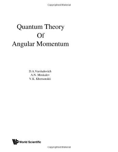 Quantum Theory Of Angular Momentum