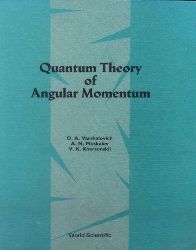 Quantum Theory of Angular Momemtum