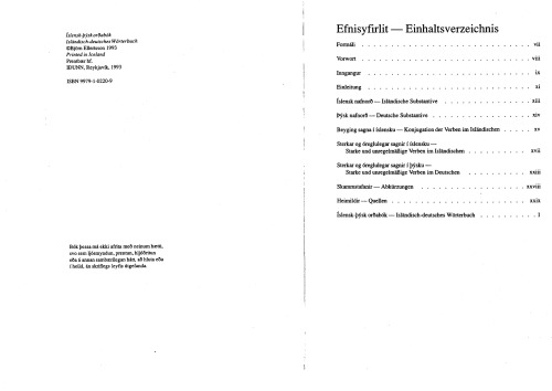 Islensk-þýsk orðabók = Isländisch-deutsches Wörterbuch