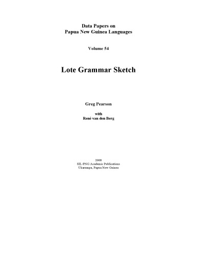 Lote grammar sketch