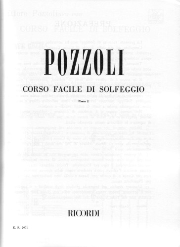 Corso facile di solfeggio 1 parte.