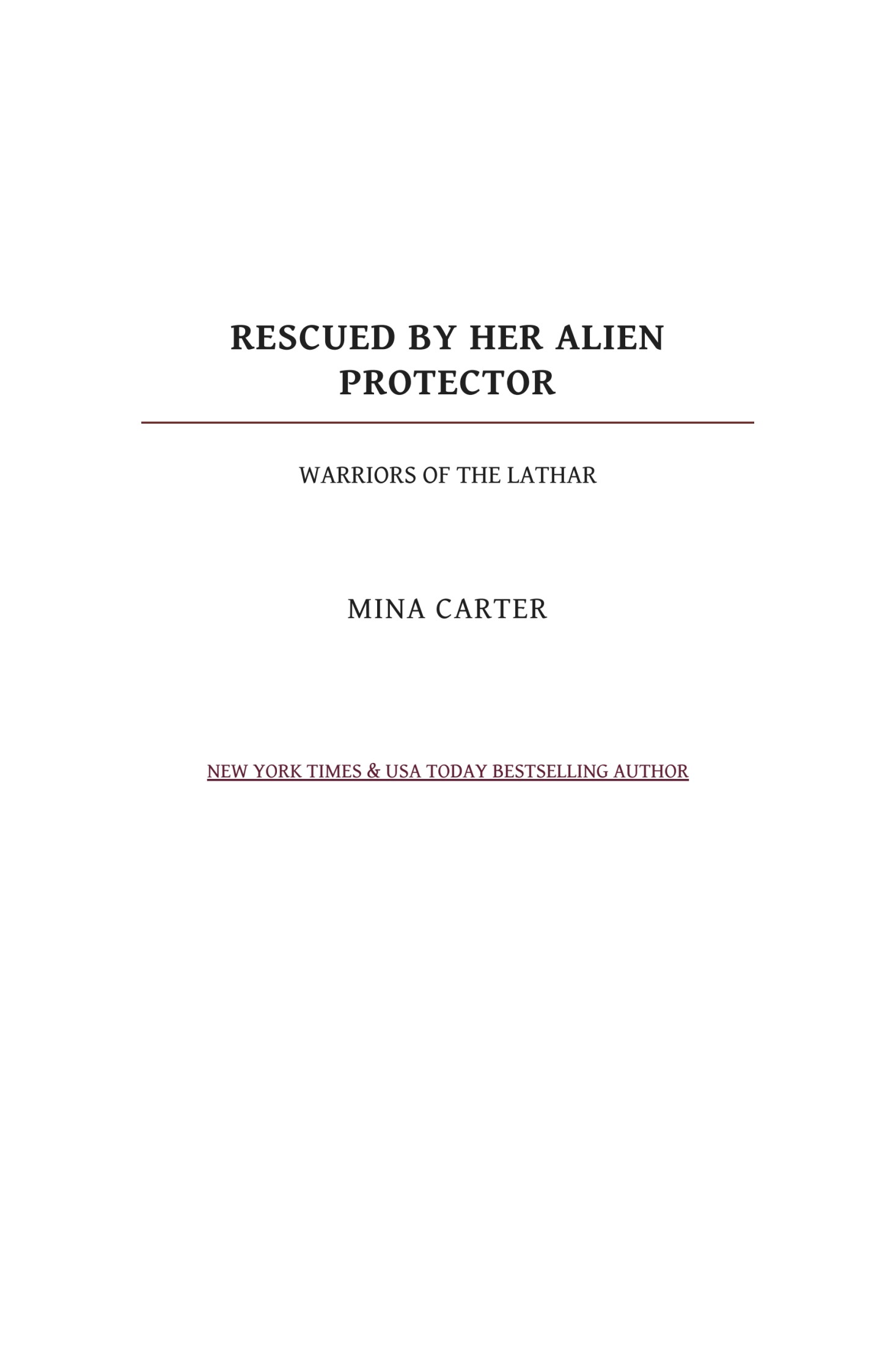 Rescued by Her Alien Protector