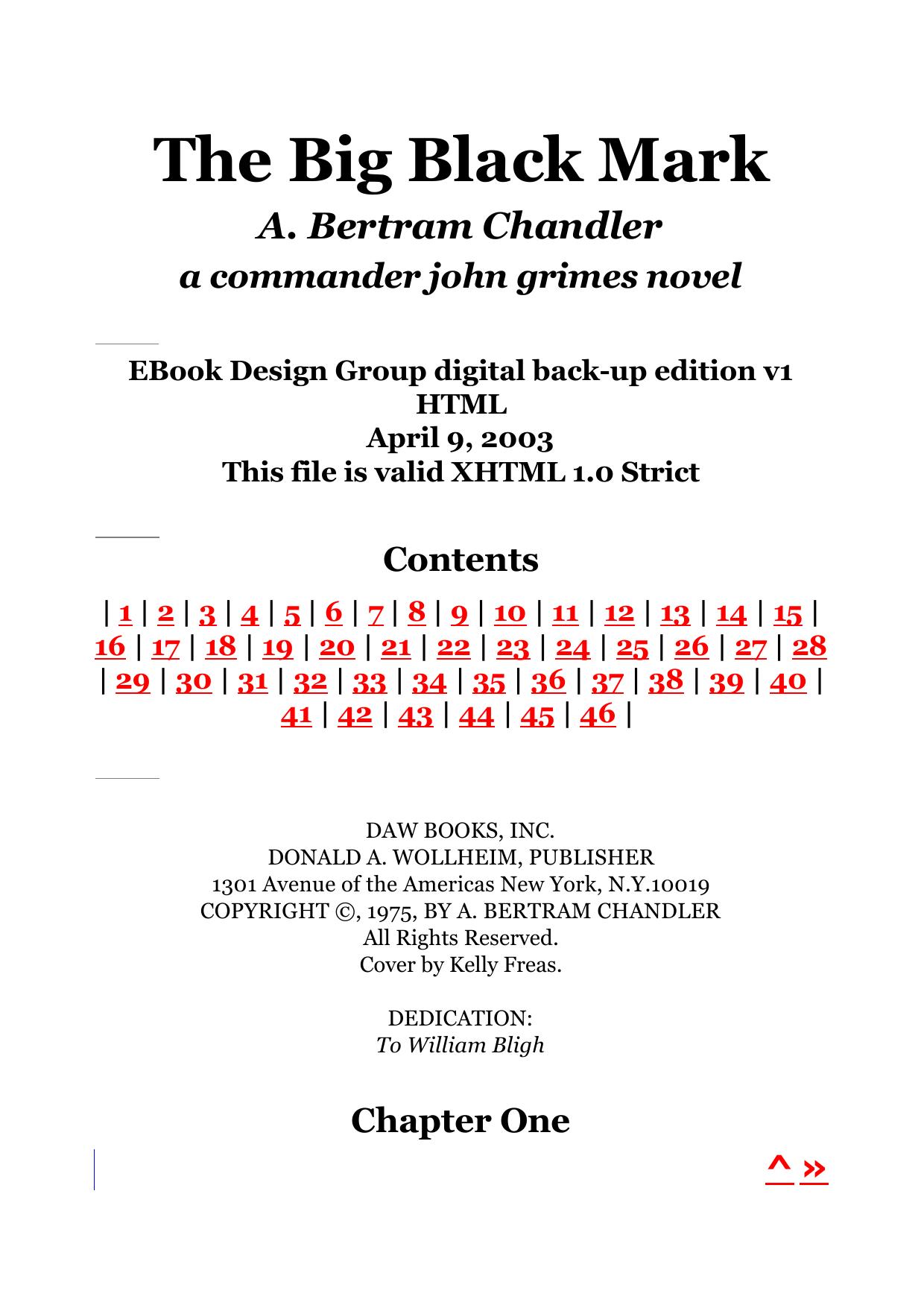 A Bertram Chandler Big Black Mark