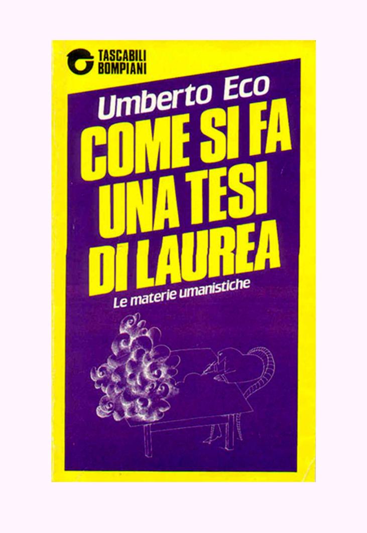 Come si fa una tesi di laurea. Le materie umanistiche