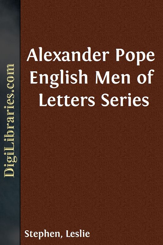 Alexander Pope / English Men of Letters Series