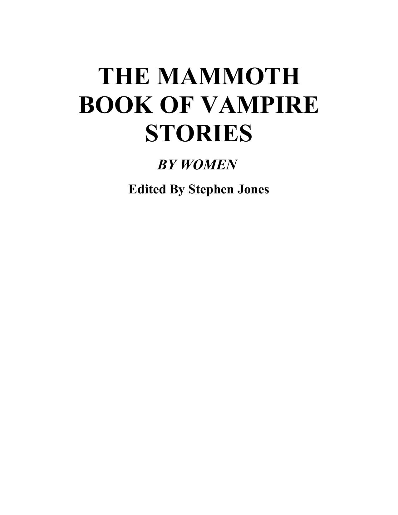 The Mammoth Book of Vampire Stories by Women