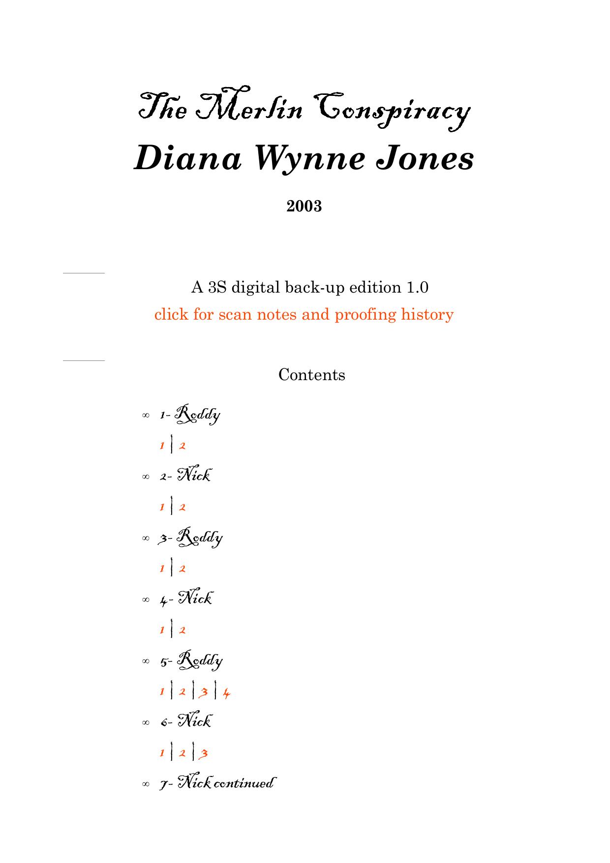 Diana Wynne Jones The Merlin Conspiracy