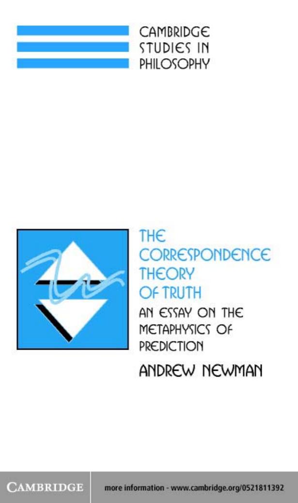 Newman The Correspondence Theory Of Truth