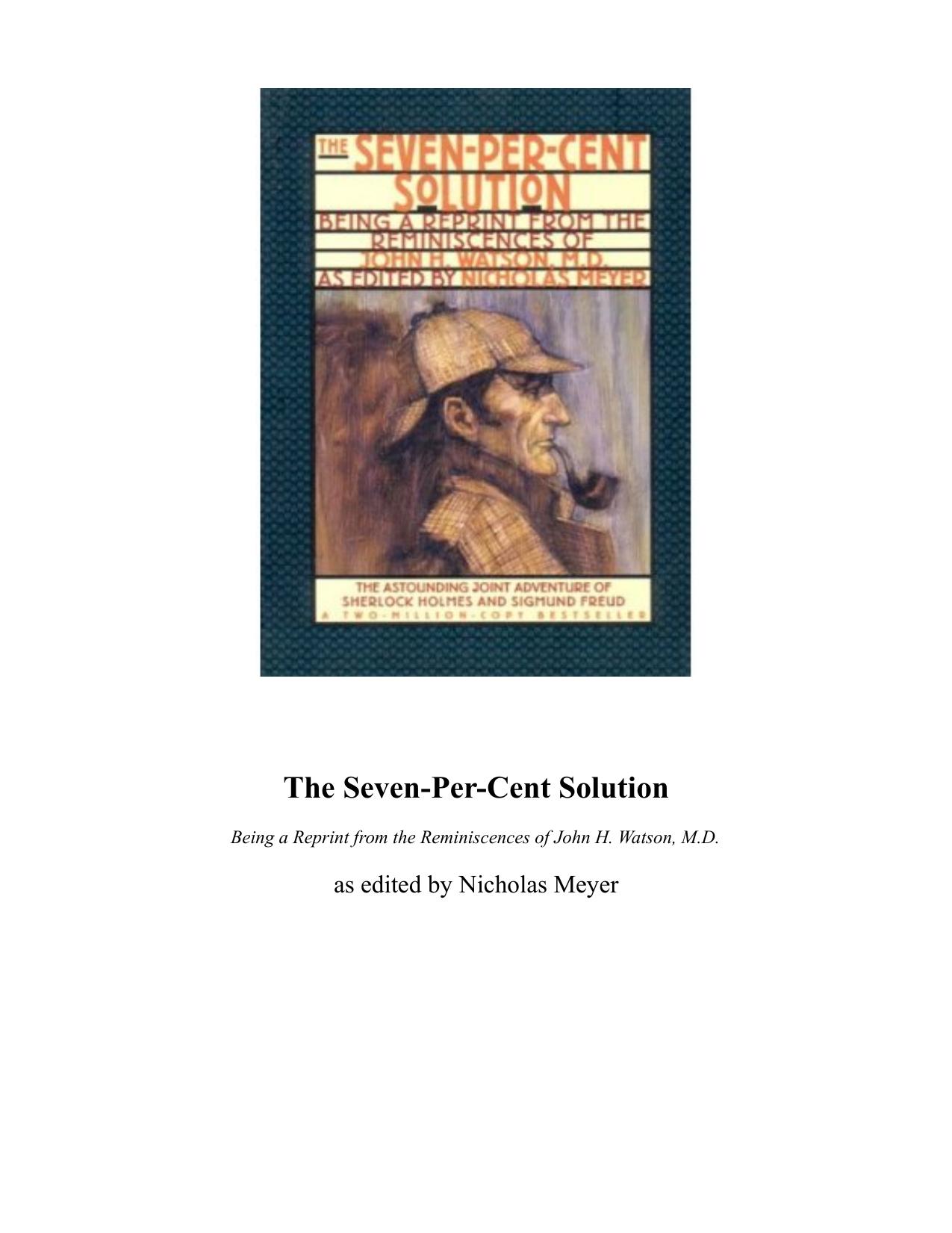 Nicholas Meyer The Sevenpercent Solution