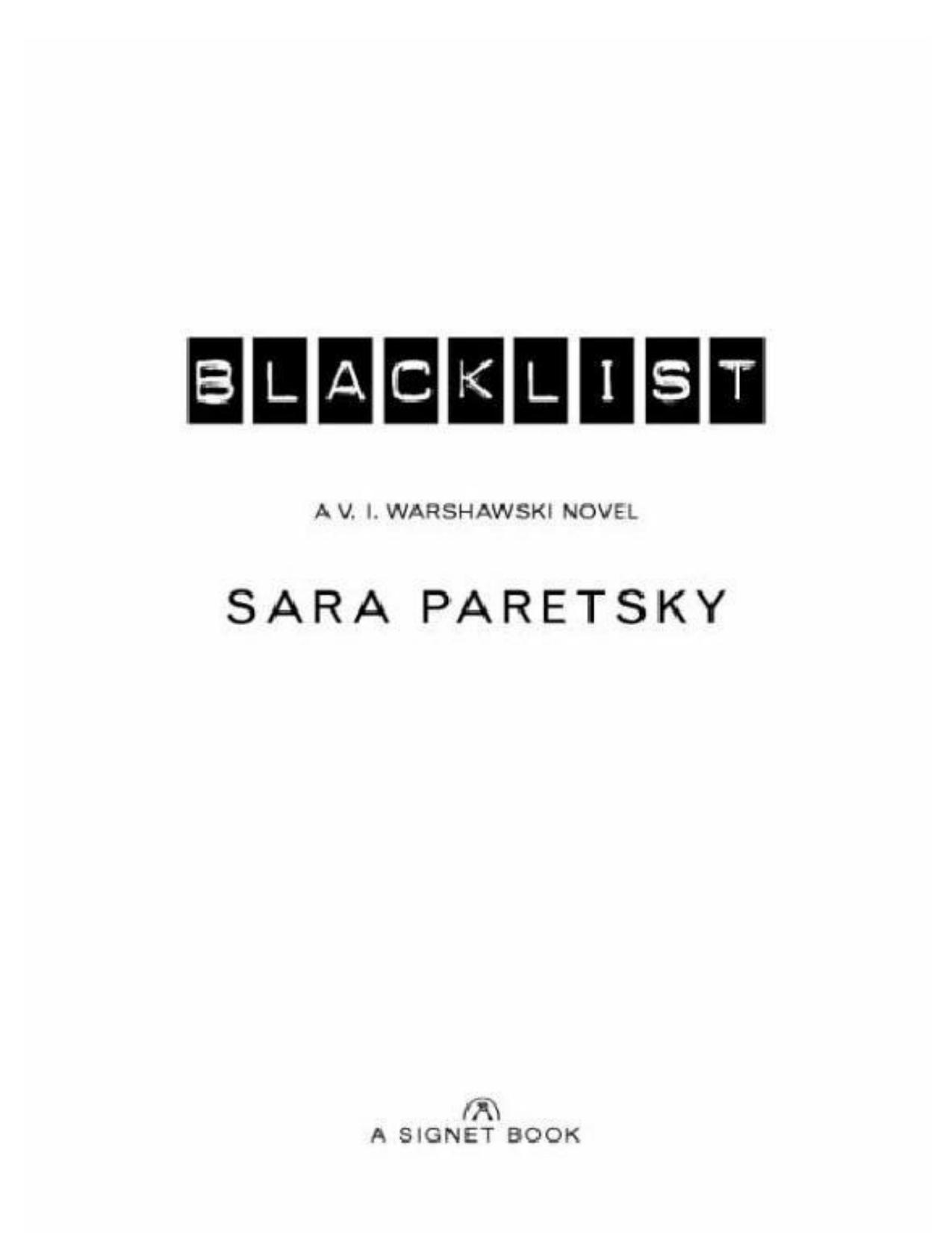 V.I. Warshawski 11 Blacklist