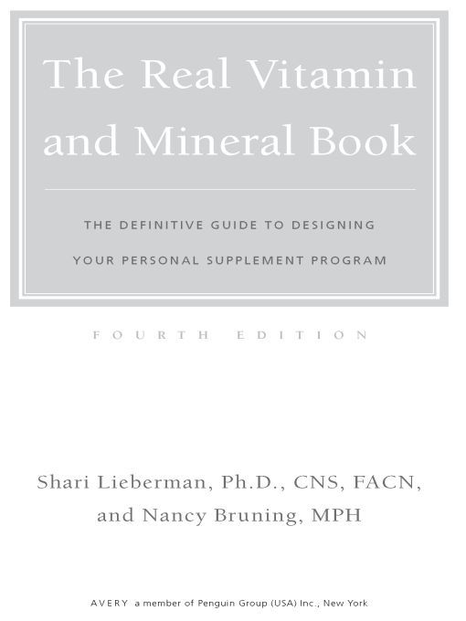 The Real Vitamin and Mineral Book