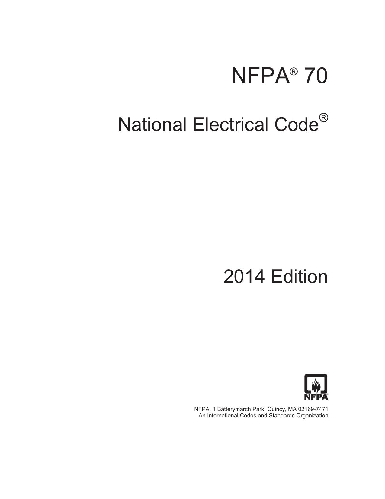Nfpa 70 National Electrical Code