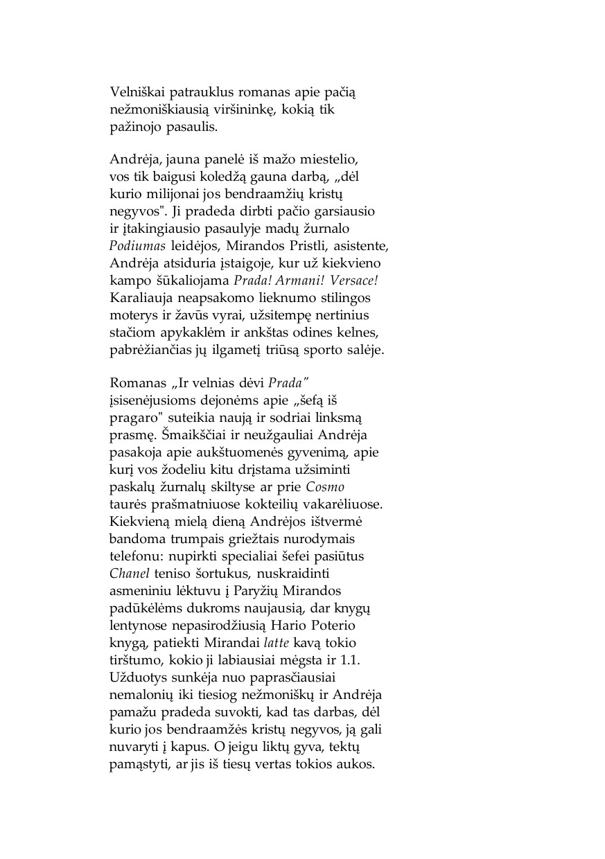 Ir velnias dėvi Prada