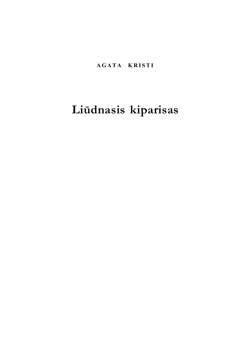 Liūdnasis kiparisas