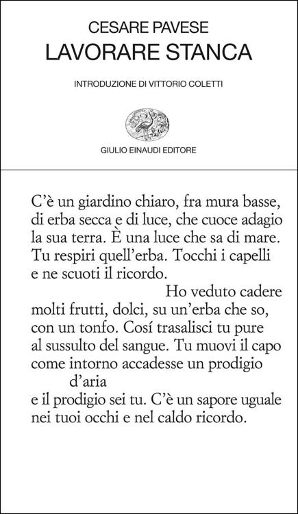 Lavorare stanca (Collezione di poesia) (Italian Edition)