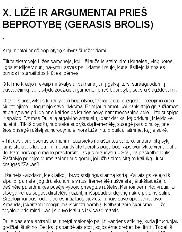 Lizės istorija II