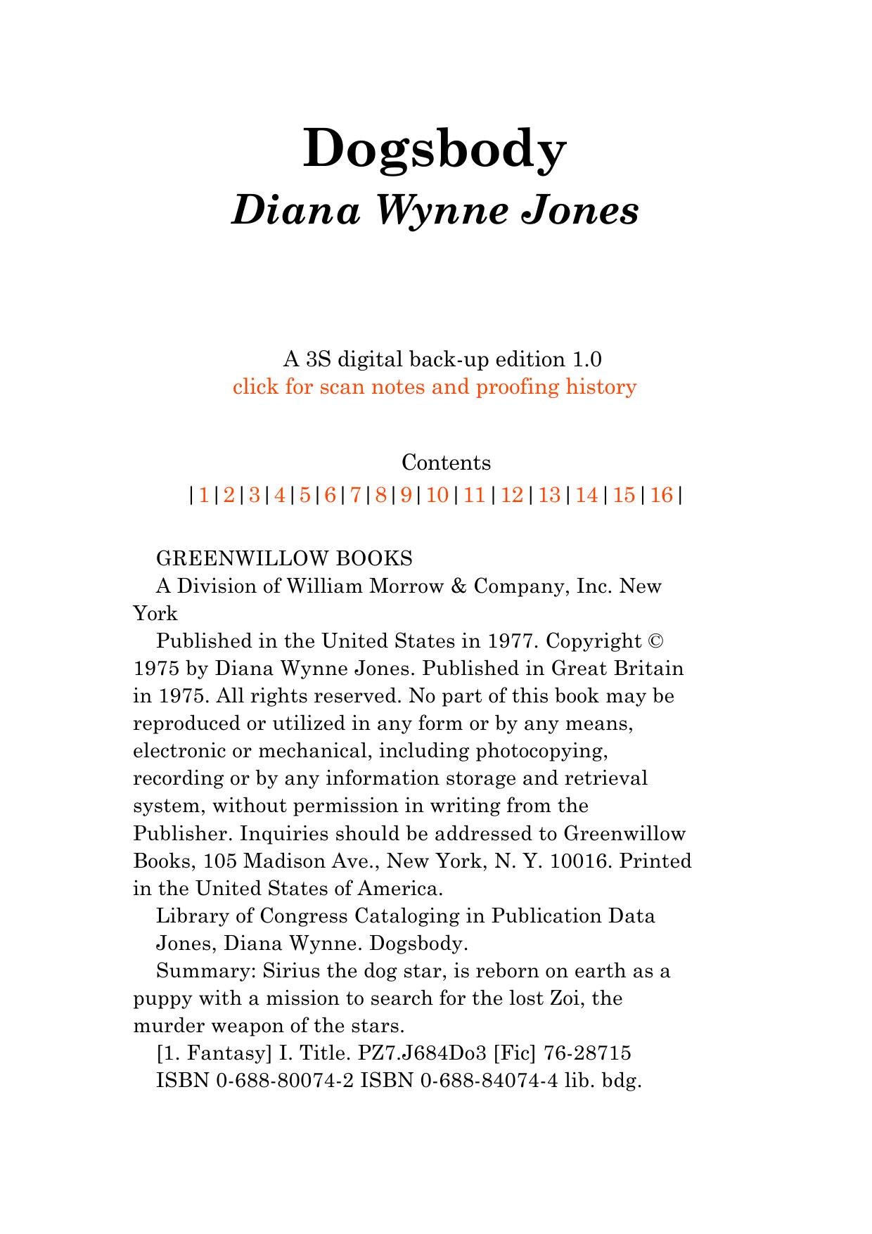 Diana Wynne Jones Dogsbody