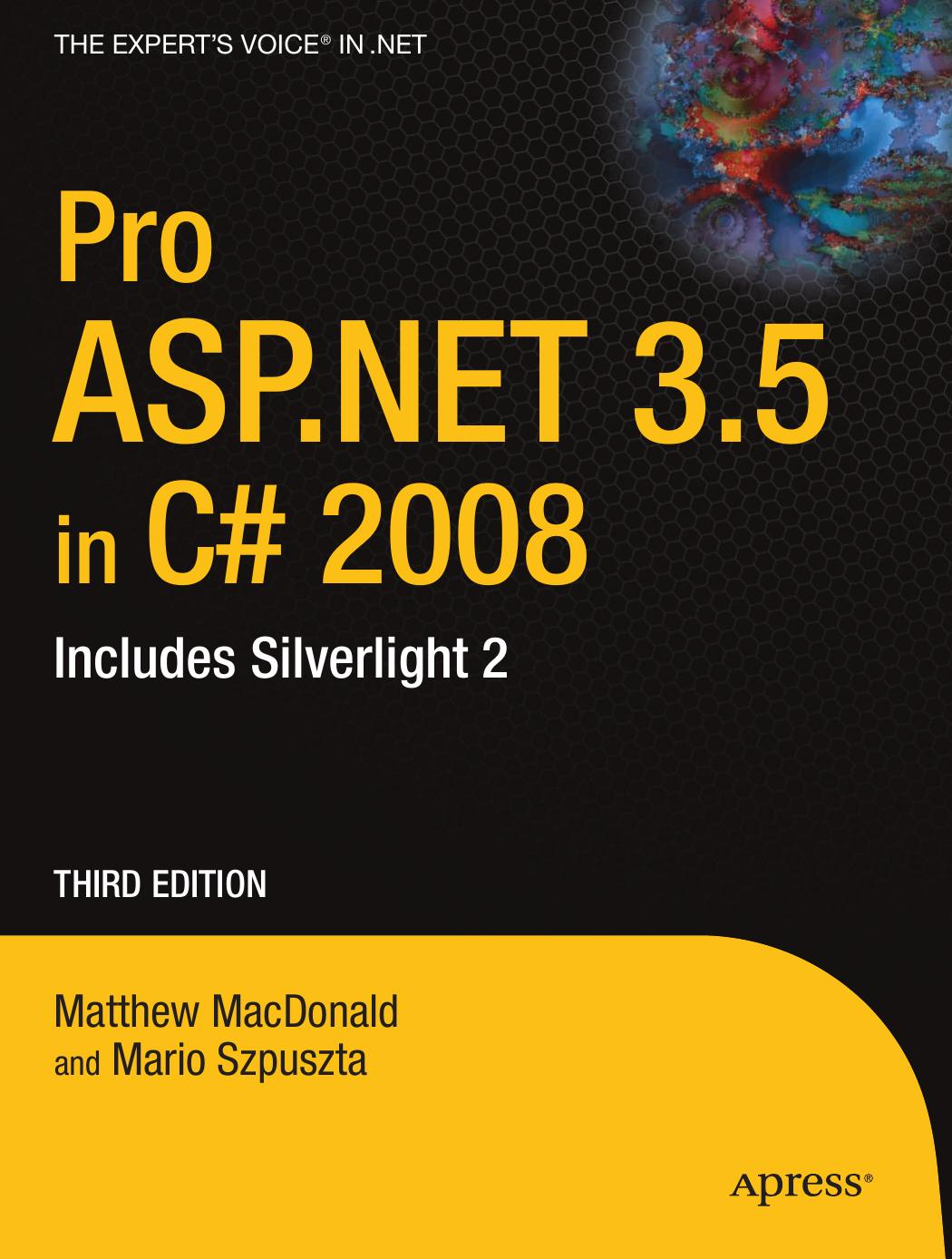 MacDonald Szpuszta Pro ASP NET 3 5 in C 2008 2009