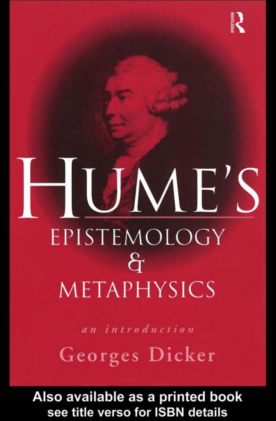 Humes Epistemology And Metaphysics An Introduction