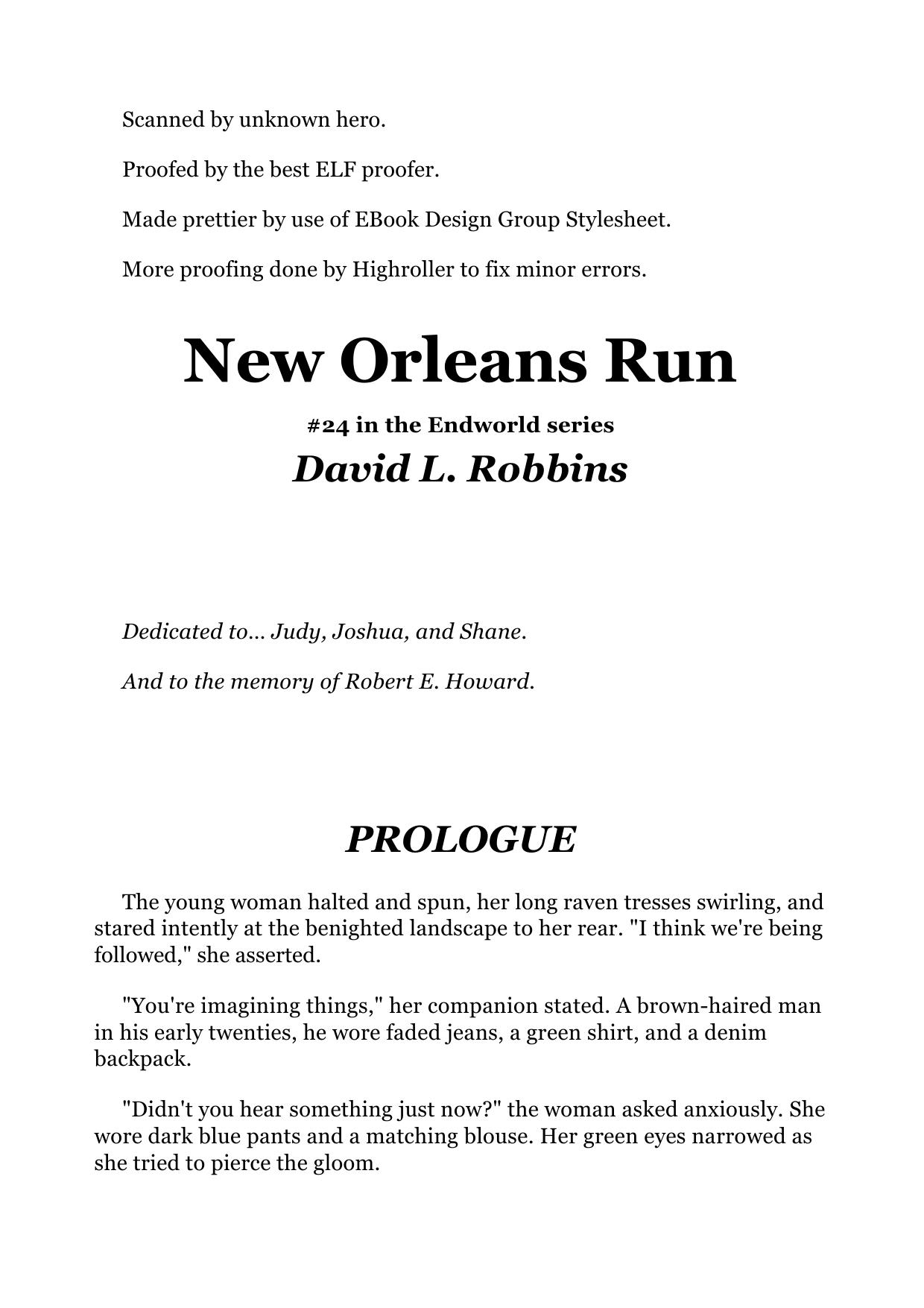 David L Robbins Endworld 24 New Orleans Run