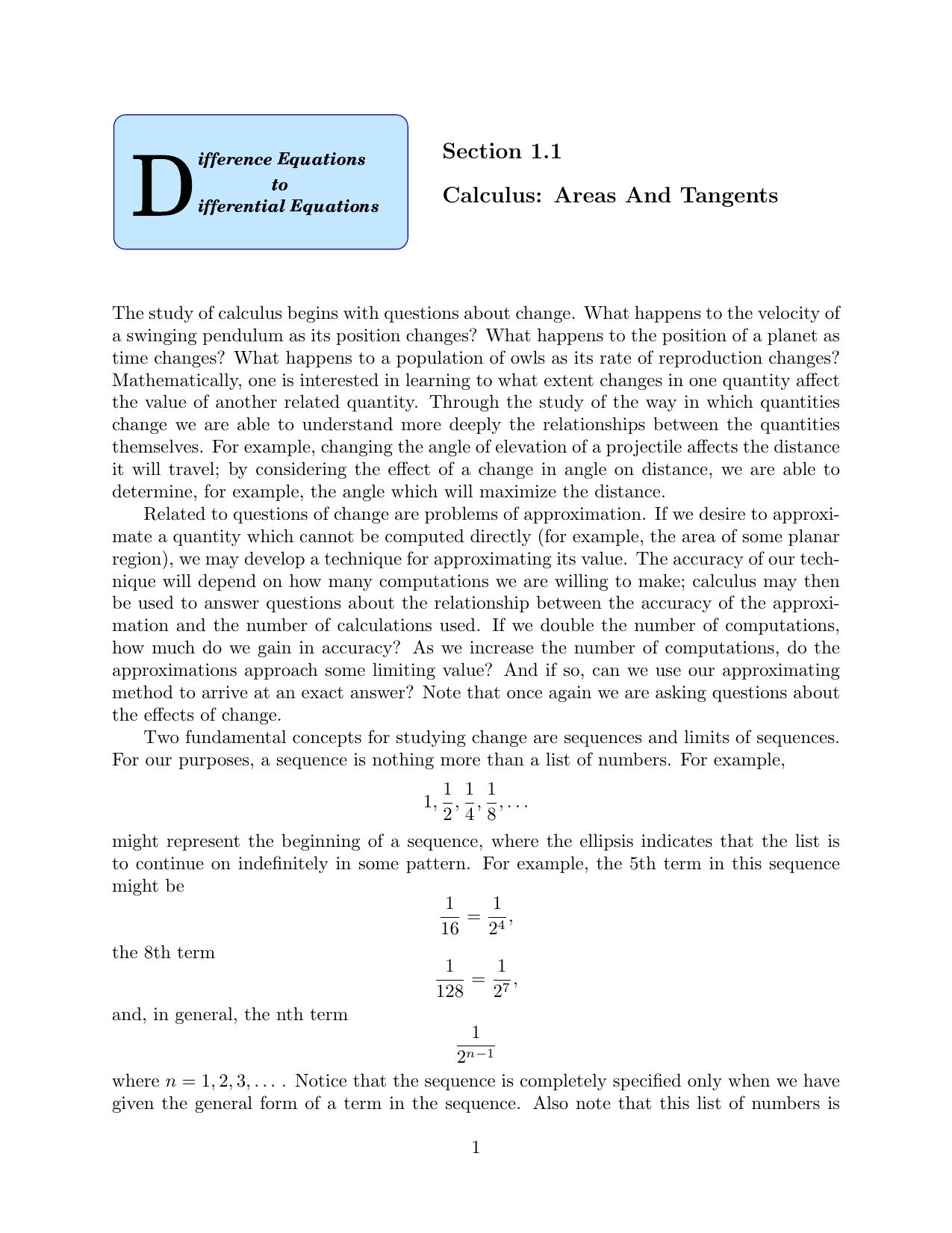 Difference Equations To Differential Equations Sloughter