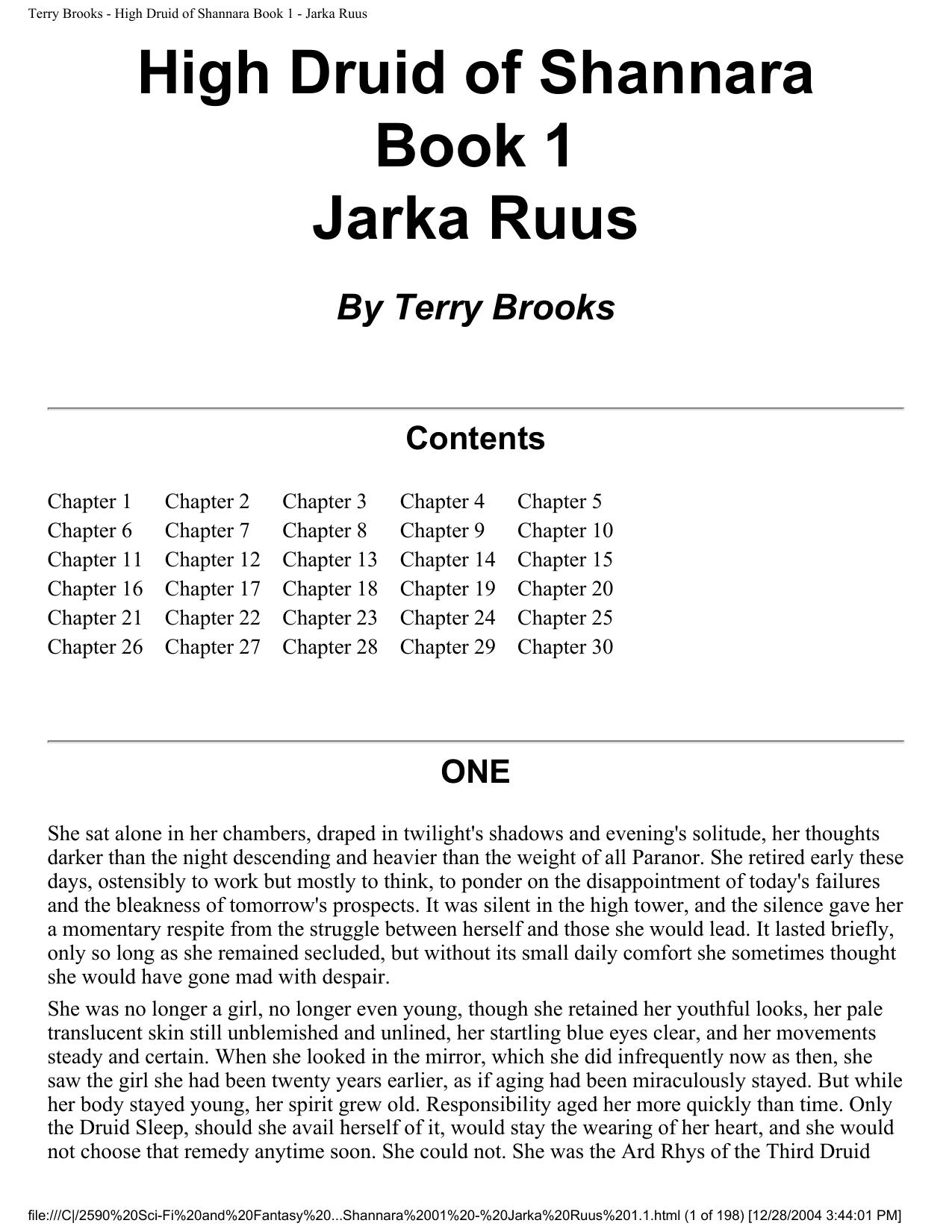 Terry Brooks - High Druid of Shannara Book 1 - Jarka Ruus