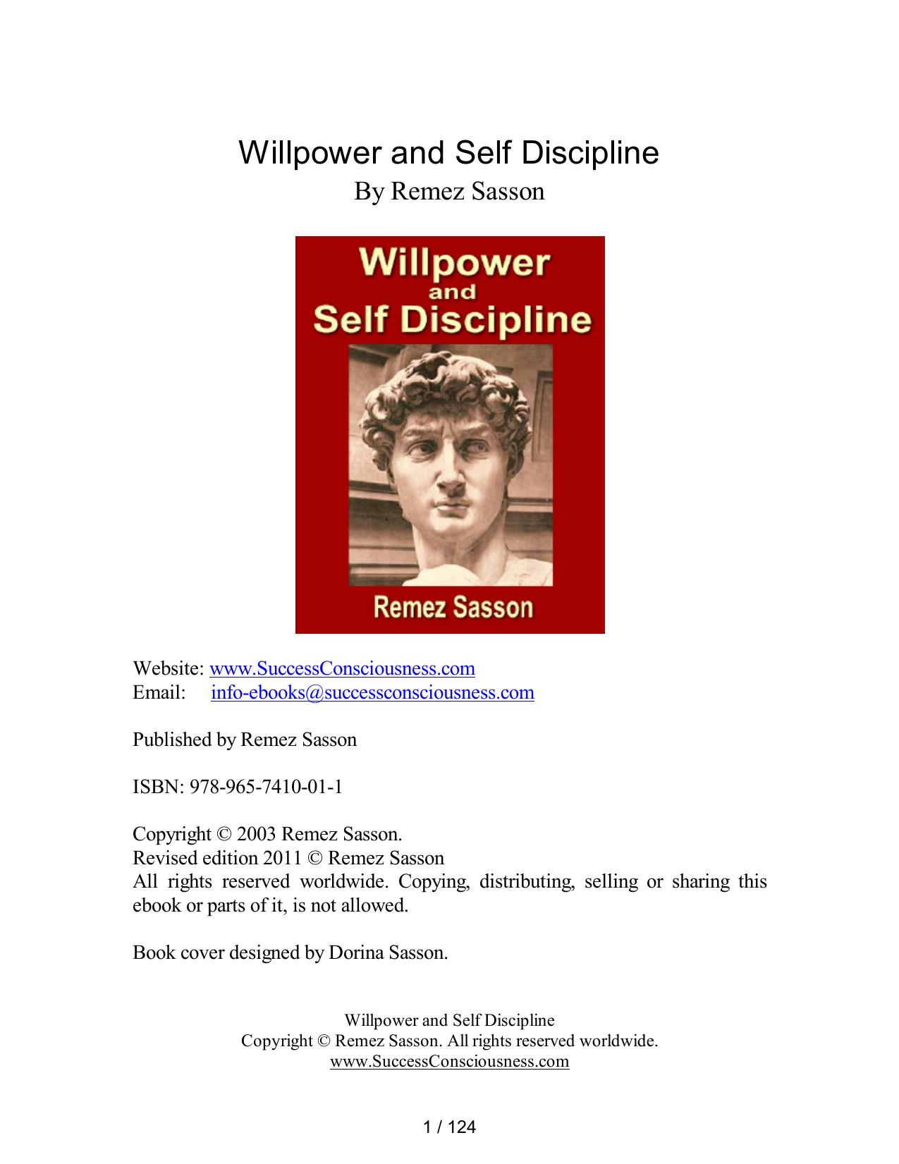 Willpower and Self Discipline