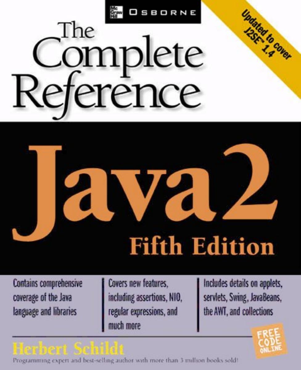 Java 2 The Complete Reference 5ed Herbert Schildt 2002 Mcgraw Hill