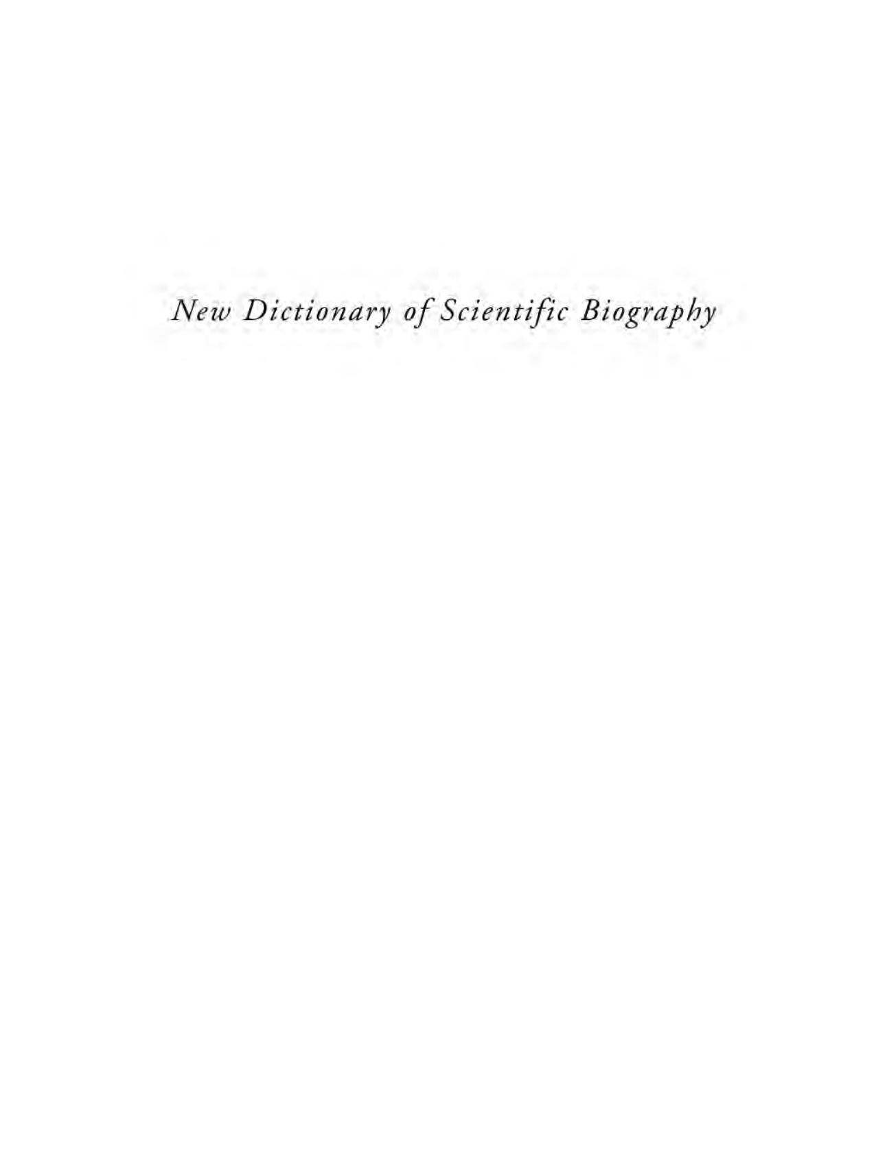 New Dictionary Of Scientific Biography Vol 4