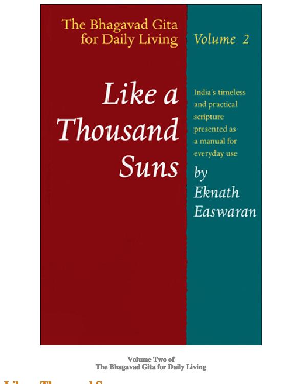 The Bhagavad Gita for Daily Living Vol 2 - Like a Thousand Suns