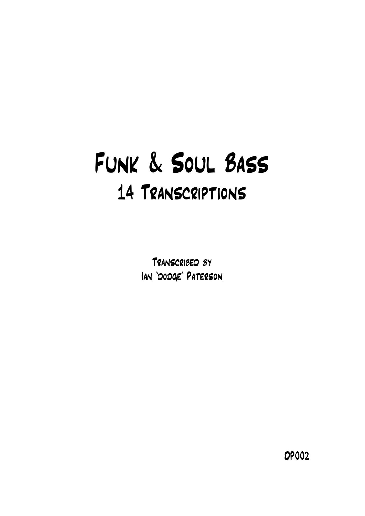 Paterson Ian Funk Soul Bass 14 Transcriptions